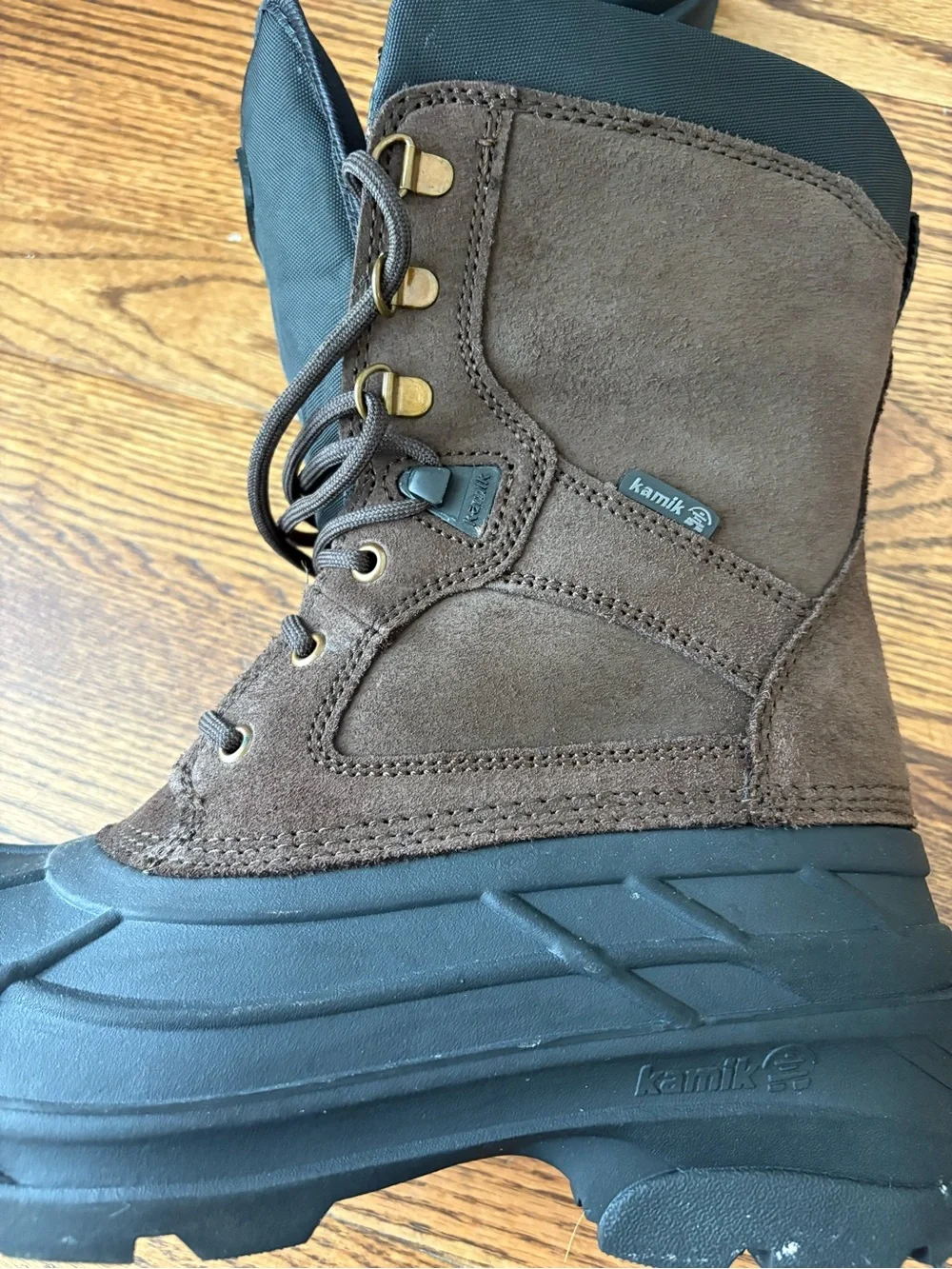 Kamik Men's Nationplus Snow Boot Brown Lace Up Insulated Boots Size 9